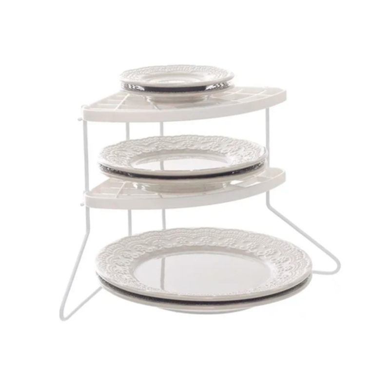 RACK DE CANTO PARA PRATOS BRANCO – METALTRU