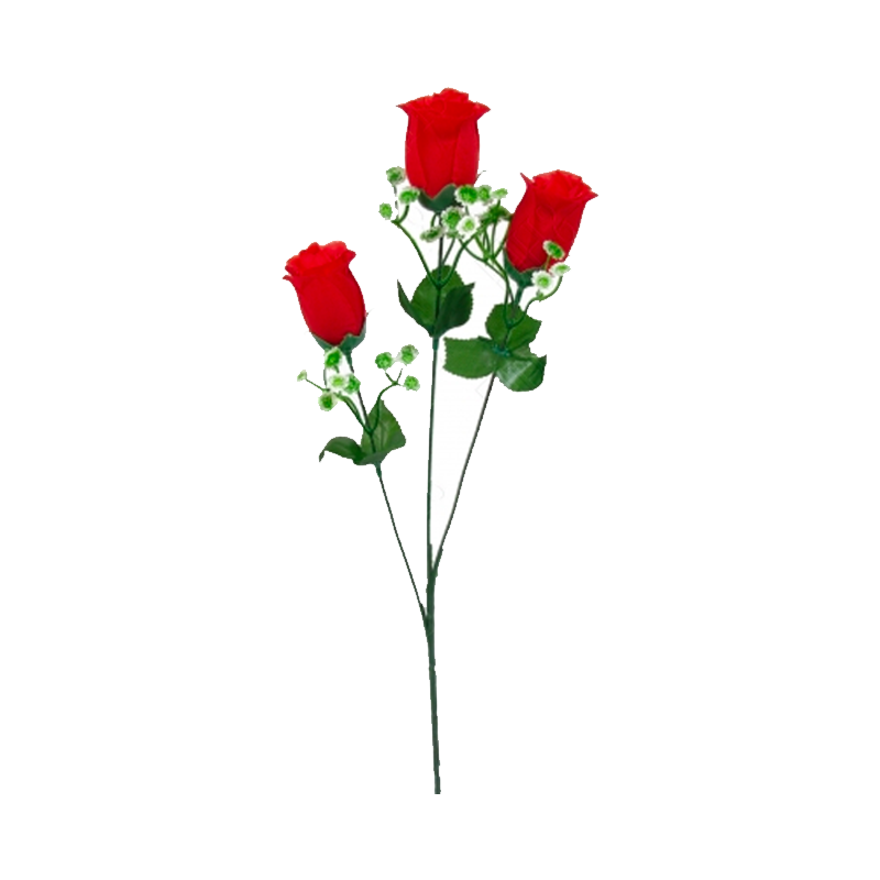 BOTÃO DE ROSA C/03 63CM –  H8 FLORES