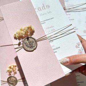 Convite Elegante Rosa