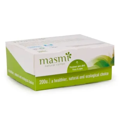 Cotonetes em Algodão Biológico – 200uni | MASMI