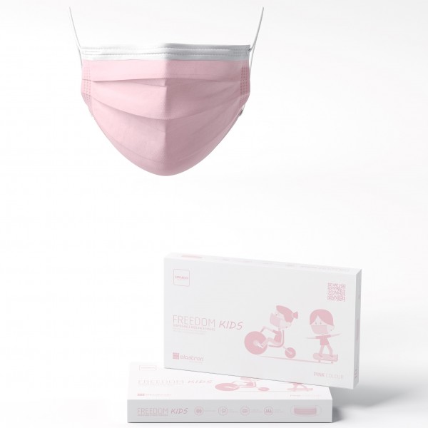 Freedom Máscaras Proteção Criança Rosa PACK10